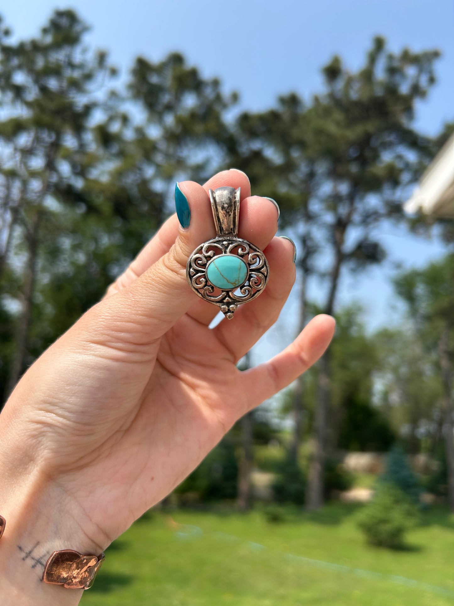 Sterling and Turquoise Pendant