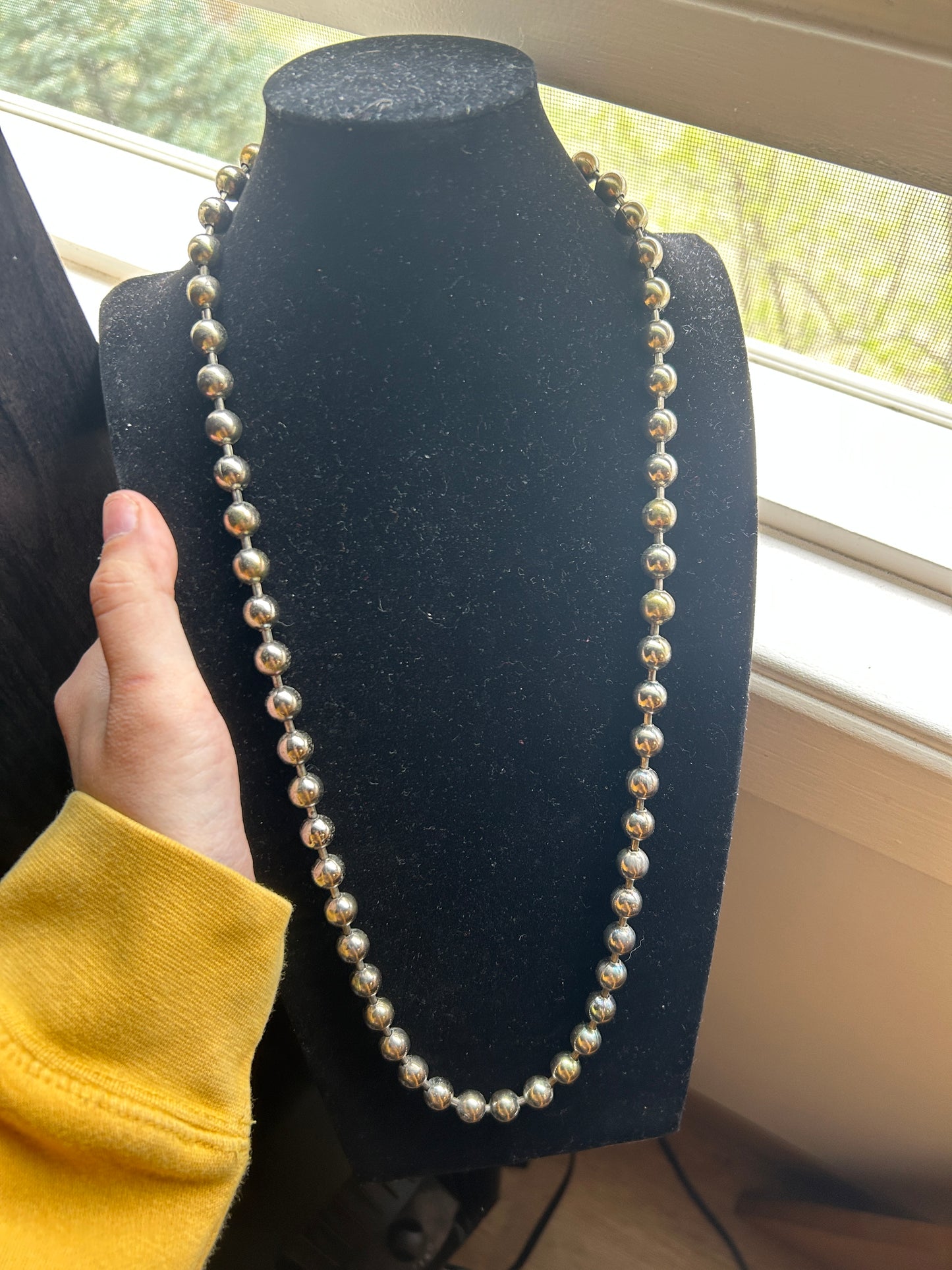 Sterling Silver Textured Necklace