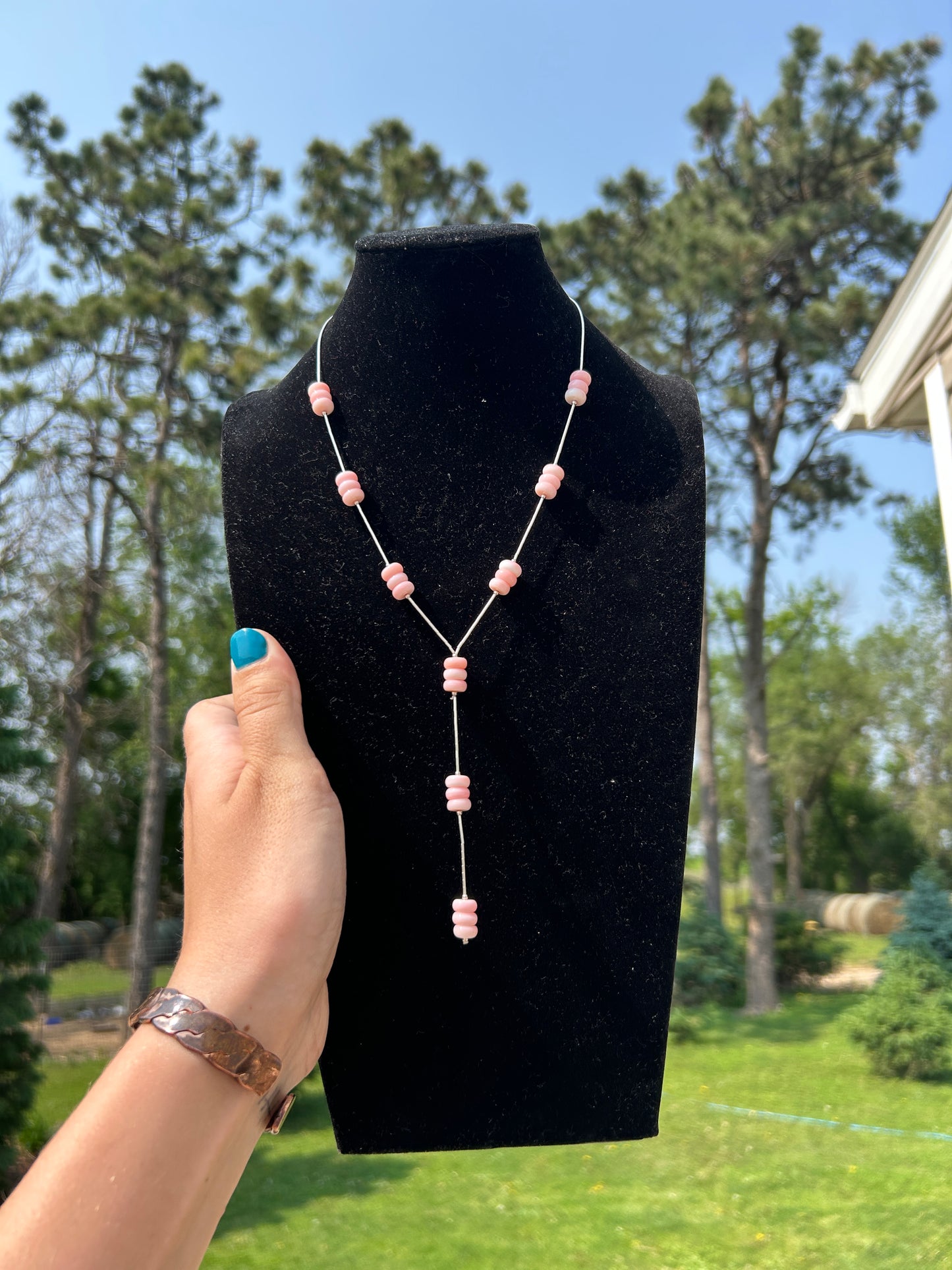 Pink Conch Lariat