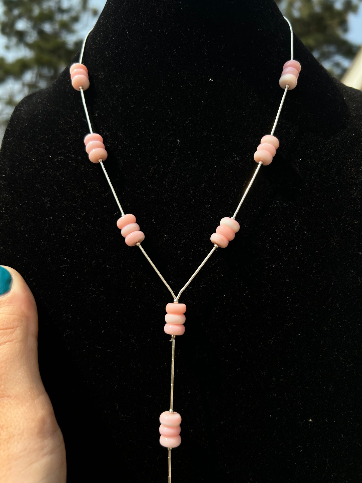 Pink Conch Lariat