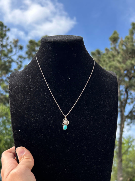 Small Sleeping Beauty Pendant Necklace