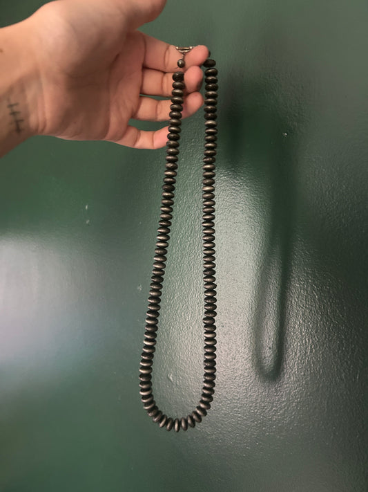 Faux Navajo Pearl Style Saucer Necklace
