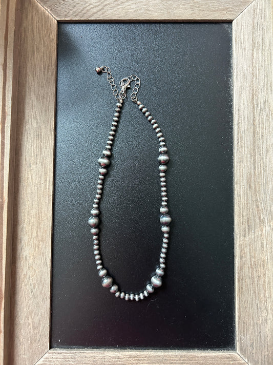 Faux Navajo Pearl Style Graduated Choker