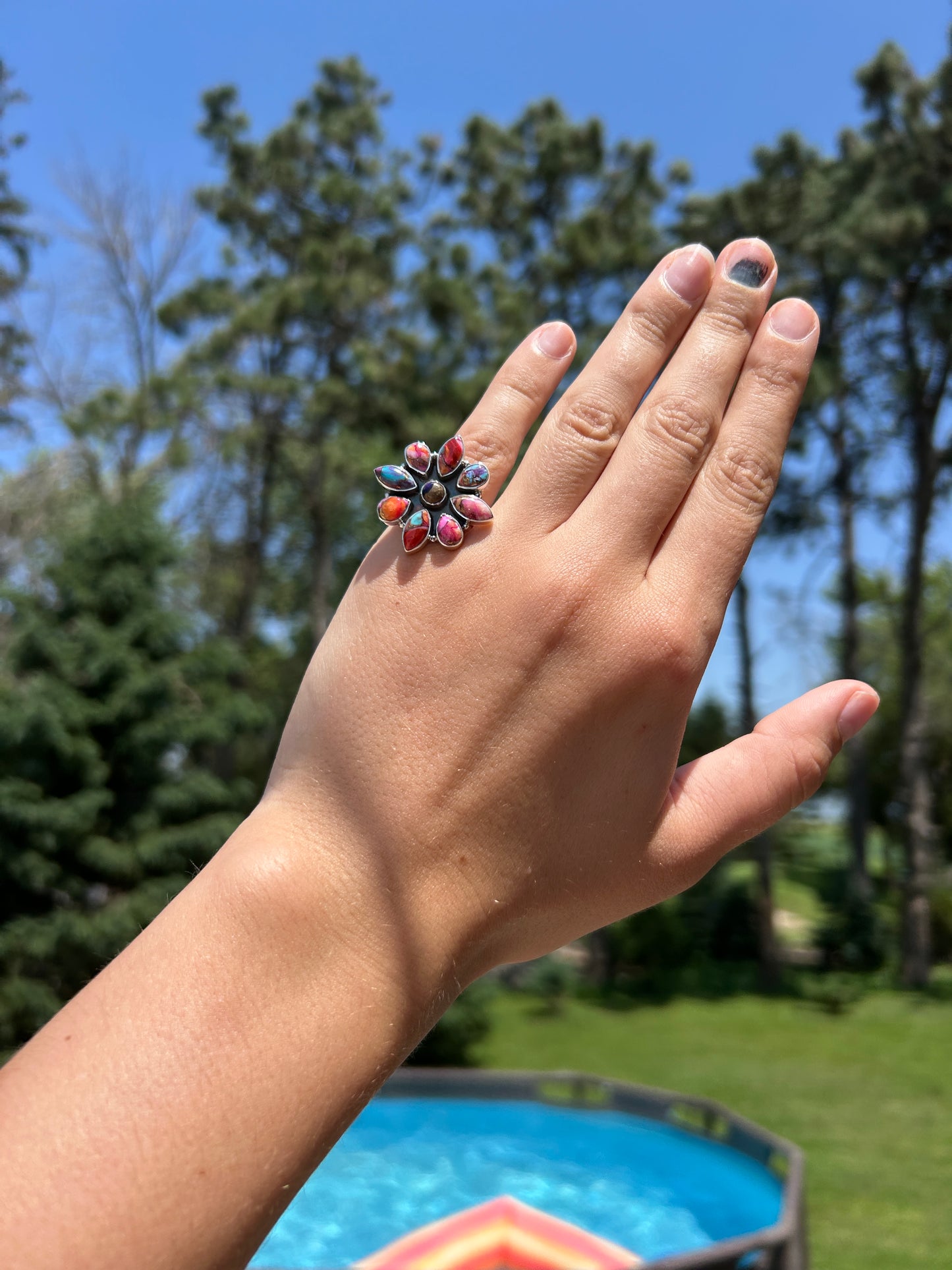 Pink & Purple Dahlia Adjustable
