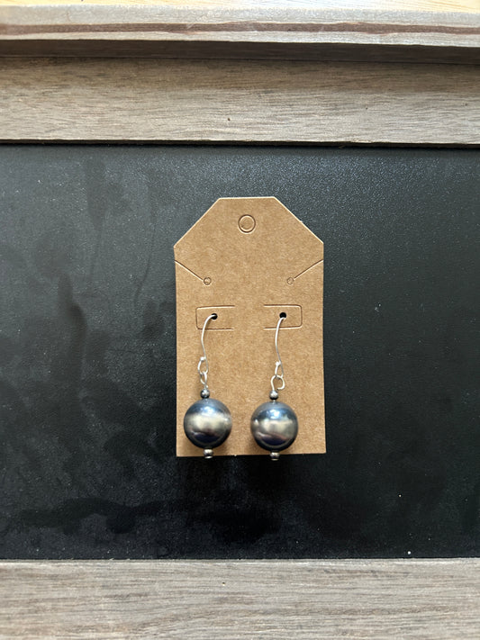 3mm & 14 mm Navajo Pearl Earrings