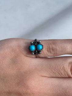 Sterling and Turquoise Adjustable Ring
